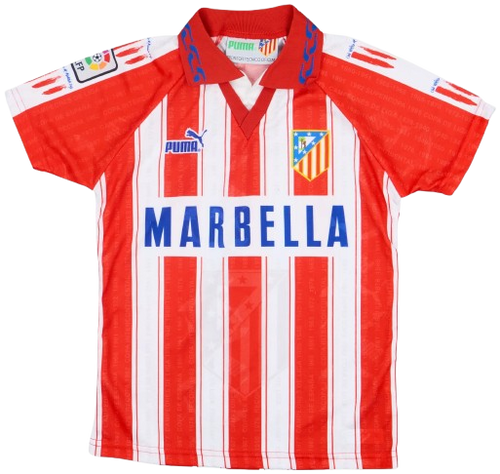Camiseta Atlético de Madrid Retro 1995/96 | Local — Camiseta de fútbol | OffsideCamis